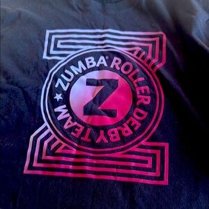 Zumba Roller Derby Black and Pink T-Shirt